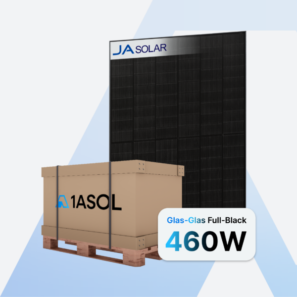 JA Solar JAM54D41 LB Solarmodul 460 W Bifazial Glas-Glas Full Black – Palette (36 Stück)