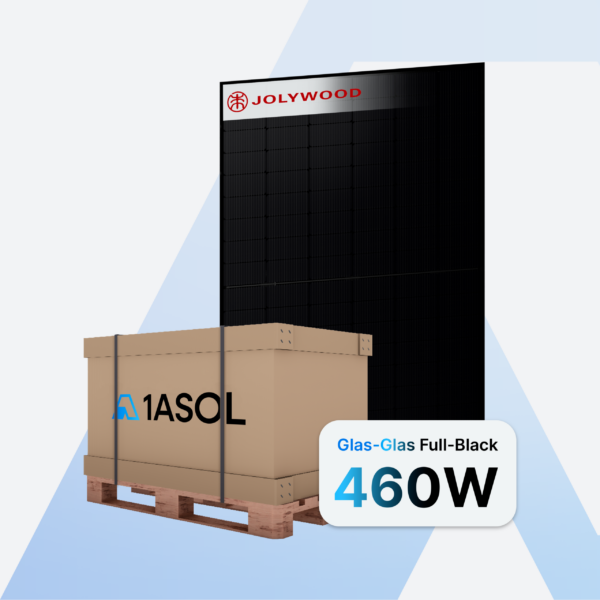 Jolywood JW-HD96N-R2 Solarmodul 460 W Bifazial Glas-Glas Full Black – Palette (37 Stück)