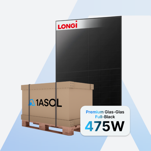 LONGi EcoLife X10 LR7-54HVBB Solarmodul 475 W Bifazial Glas-Glas Full Black – Palette (36 Stück)