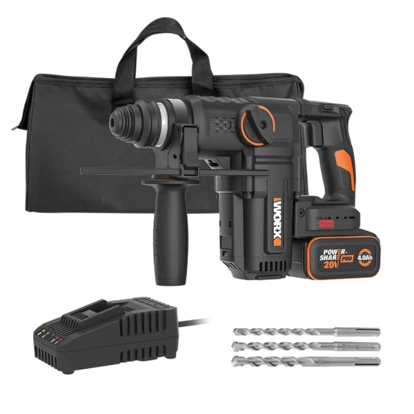 Worx 20V Akku-Bohrhammer bürstenlos, 3,0 Joule
