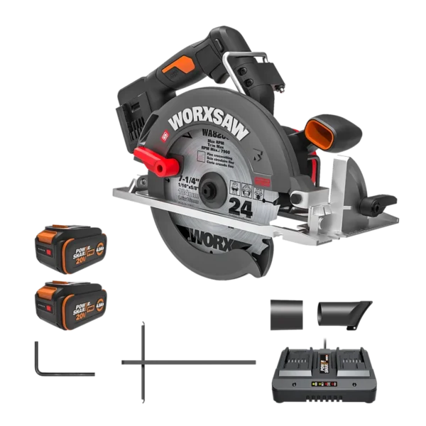 Worx 2 × 20V 190 mm bürstenlose Akku-Handkreissäge