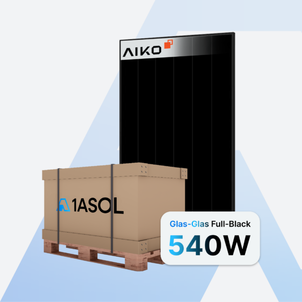 AIKO Neostar 3S+60 AIKO-A540-MCE60Db Solarmodul 540 W Glas-Glas Full Black – Palette (37 Stück)