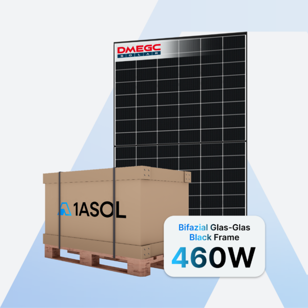 DMEGC Infinity RT DM460G12RT-B48HBT Solarmodul 460 W Bifazial Glas-Glas Black Frame – Palette (36 Stück)