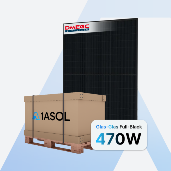 DMEGC Infinity RT DM470G12RT-G48HBB Solarmodul 470 W Glas-Glas Full Black – Palette (36 Stück)