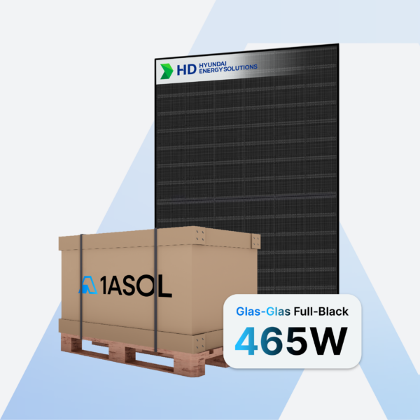 Hyundai HeteroMax HiT-H465LE-FB Solarmodul 465 W Glas-Glas Full Black – Palette (36 Stück)