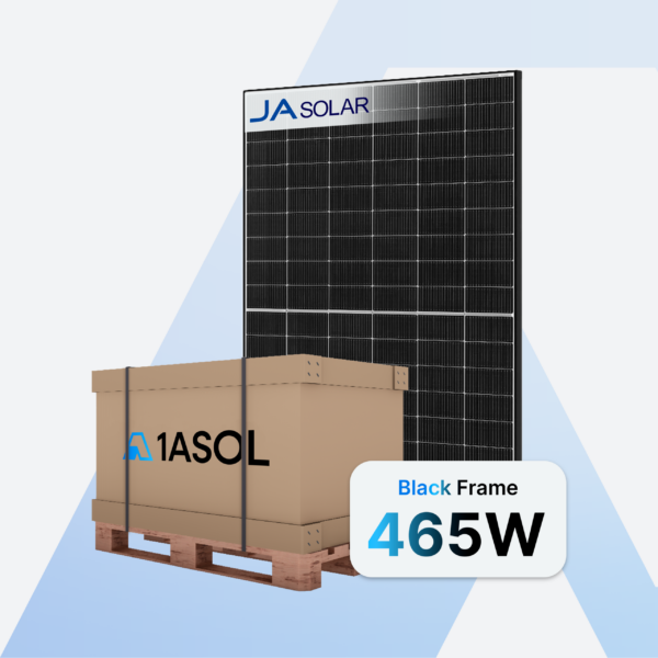 JA Solar JAM54D40-465/LB-LRF Solarmodul 465 W Bifazial Glas-Glas Black Frame – Palette (36 Stück)