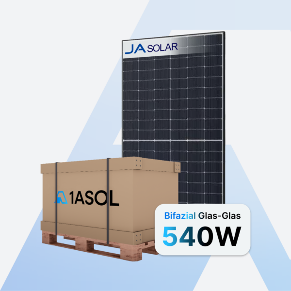 JA Solar JAM60D42 LB Solarmodul 540 W Bifazial Glas-Glas Black Frame – Palette (36 Stück)