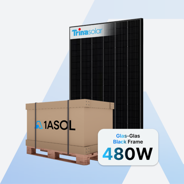 Trina Vertex S+ G3 TSM-480NEG9RP.28Z Solarmodul 480 W Glas-Glas Black Frame – Palette (36 Stück)