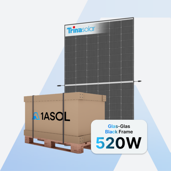 Trina Vertex S+ TSM-520NEG18R.28 Solarmodul 520 W Glas-Glas Black Frame – Palette (36 Stück)